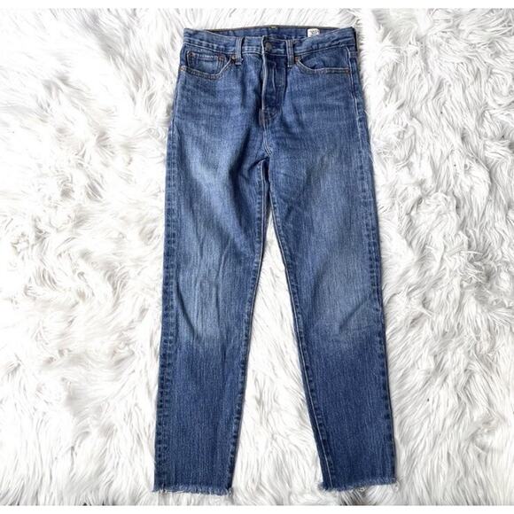 LEVI’S X WHITE OAK CONE DENIM Frayed Hems Button Fly Denim Jeans 28 - Picture 10 of 13